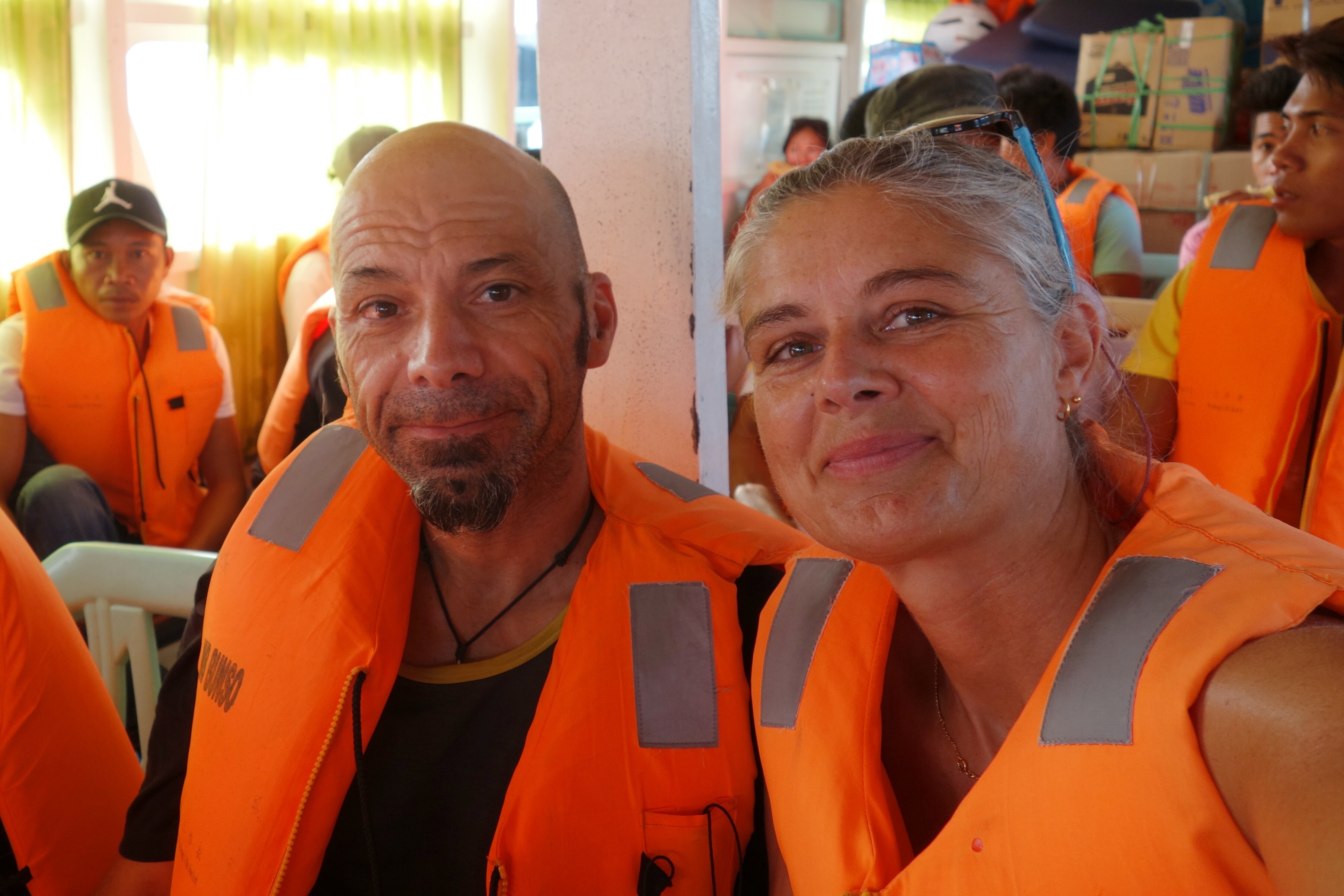 Isa et Manu en bateau